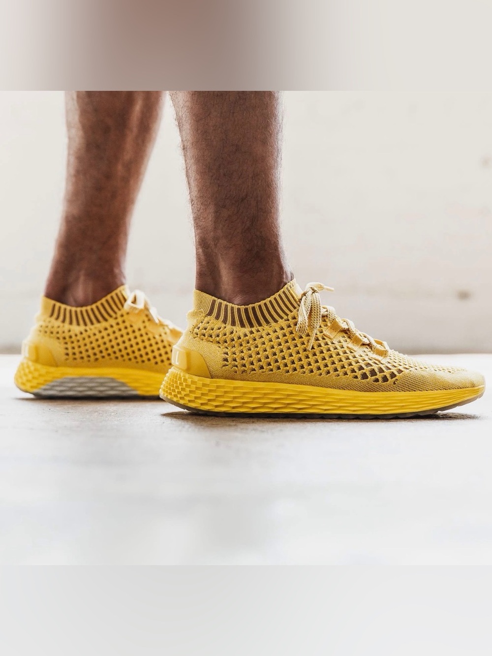 NOBULL Yellow Knit Athletic Shoes Men’s 11 Women’s 12.5